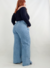 Jean Wide Leg Rigido Con Brillos Talles Grandes - comprar online