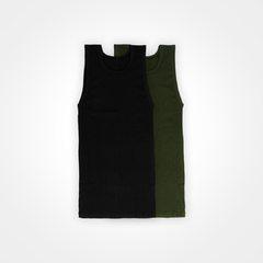 PACK MUSCULOSAS x2 BLACK AND ARMY GREEN