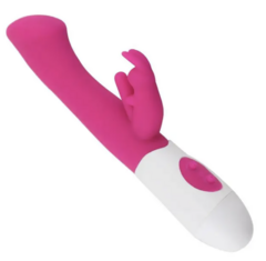 Vibrador de coelho, G-Spot Massage Stick, choque duplo, brinquedo do sexo, aparelho feminino,