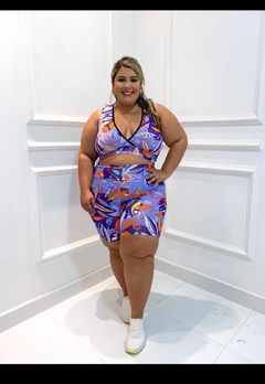 Conjunto academia short PLUS SIZE. Sensualidade e elegancia na internet