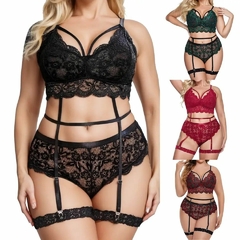 Conjunto lingerie PLUS Mayra desejo trançado