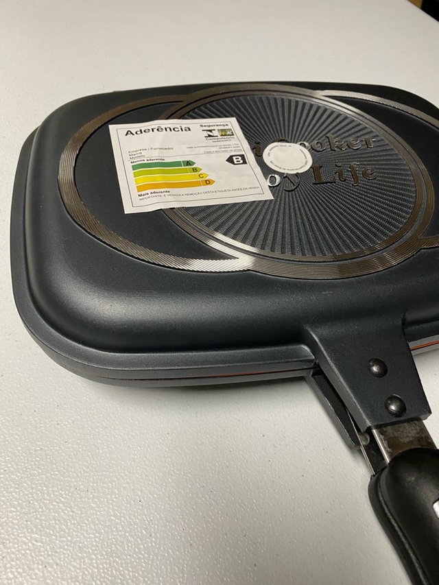 Frigideira Dupla Grill Multi Cooker Pan Enjoy Life Preta