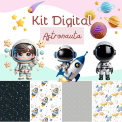 Kit Digital Minnie Astronauta - Tradicional + Ia