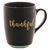 Caneca Cerâmica Thankful Preto Azul 340mL