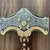 Imagem do God of War 4 Athena Blade Chama Tomahawk Acorrentado Cosplay Prop, Golden Dragon