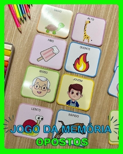 JOGO DA MEMÓRIA OPOSTOS - loja online