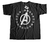 REMERA NIÑOS AVENGERS LOGOS NEGRA T.08