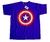 REMERA NIÑOS CAPITAN AMERICA LOGO AZUL FRANCIA T.08