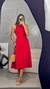 Vestido Vermelho Cintura Baixa - comprar online