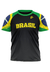 Camiseta Filtro Uv Infantil Brasil Bandeira Overfame Preto - comprar online