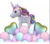 Combo Globos Unicornio Perlados Corazon Rainbow x 18piezas en internet