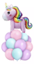 Combo Globos Unicornio Perlados Rainbow Arcoiris x 16 piezas