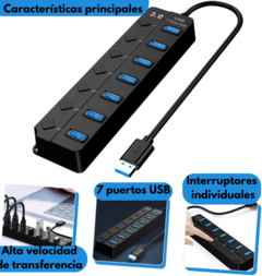 Hub USB 3.0 (7 en 1) - Más conectividad, menos complicaciones en internet