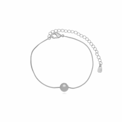 Pulseira Bola Lisa em Ródio - comprar online