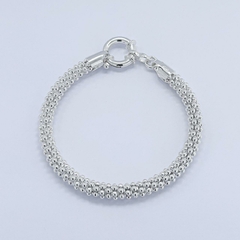 Pulseira de Prata Pipoca 6mm - Fecho Boia