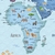 Papel de Parede - Mapa Animal Planet - Tons Azuis - comprar online