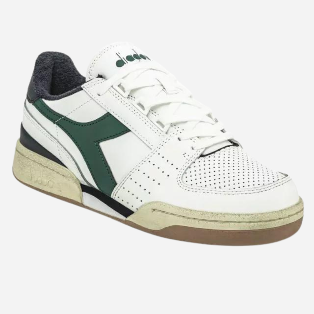 ZAPATILLA DIADORA DAVIS LEATHER BLANCO VERDE