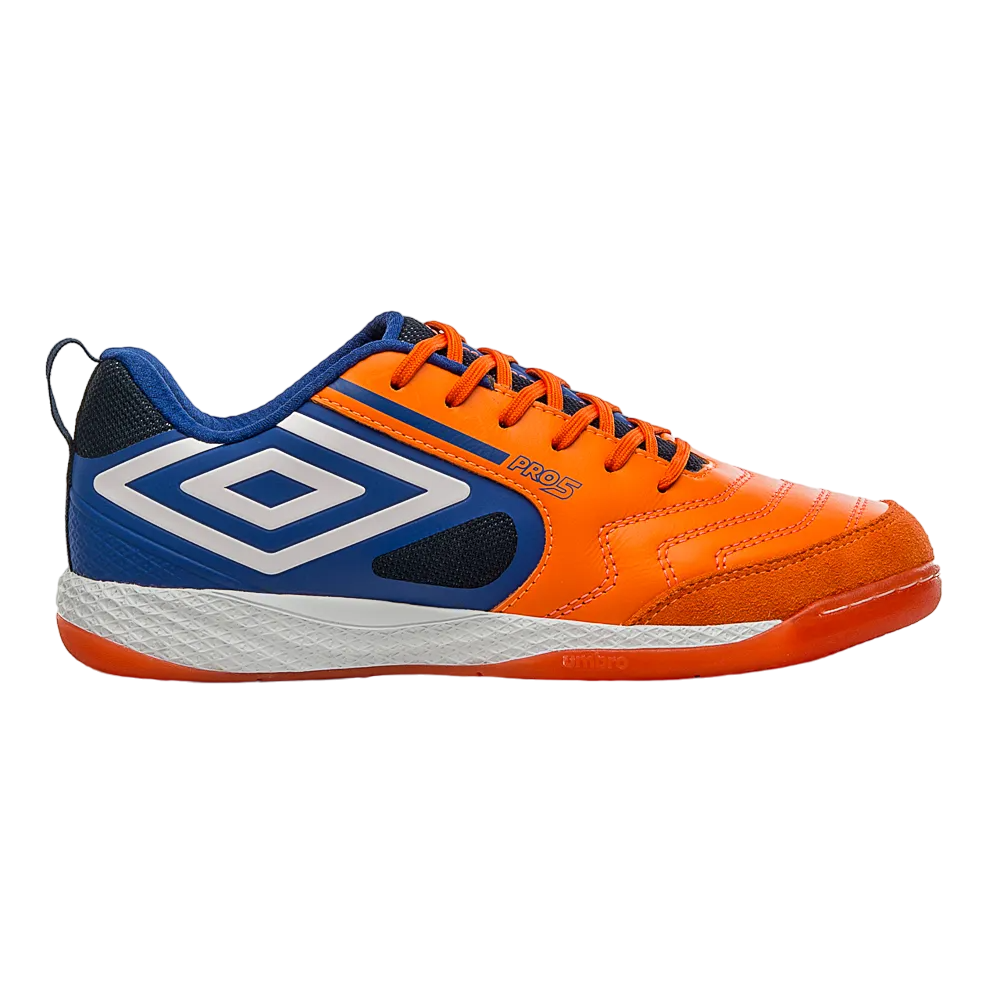 BOTIN FUTSAL UMBRO PRO 5 BUMP NARANJA AZUL
