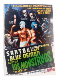 Sticker Santo y Blue Demon contra Los Monstruos