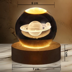 Bola de Cristal Saturno | Mini Lampara - tienda online