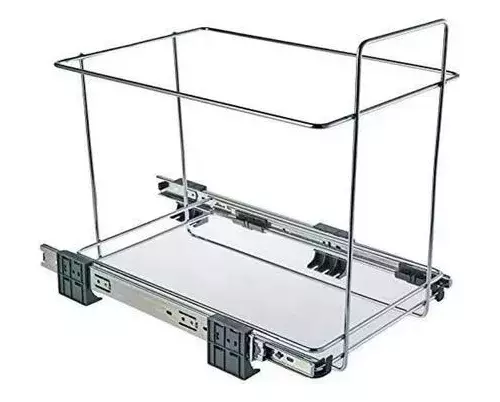 Cesto de basura doble extraible de acero PVC de 36 litros