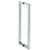 Barral Carlo LT Simple de Acero inoxidable 465 mm para puerta de vidrio y madera - tienda online