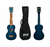 Ukelele Soprano Mahalo MK1 con Funda Madera Cuerdas Nylon Azul