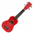 Ukelele Soprano Leonard Uk15 Sparkle Brillante Con Funda Original Cuerpo Tradicional De Sengon Cuerdas Nylon Mango Caoba