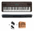 Teclado Sensitivo Portatil Yamaha Psre360 De 61 Teclas Sensibles 5 Octavas 400 Voces 32 De Polifonia Con Fuente Dark Wood