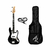 Bajo Electrico Aston Reed EBS100-20 Tipo Jazz Bass Con Funda y Cable - Negro