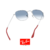 RAY BAN SCUDERIA FERRARI HEXAGONAL PLATEADO AZUL DEGRADE en internet