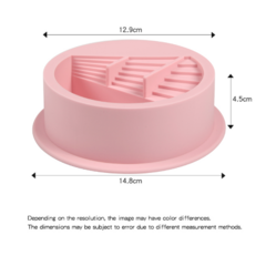 Molde Silicona Maceta Circular Relieve Suculenta 15cm Grande - tienda online