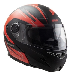 Imagen de CASCO HAWK RS5 REBATIBLE CON DOBLE VISOR NEGRO/ROJO