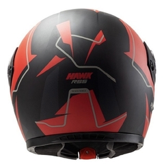 CASCO HAWK RS5 REBATIBLE CON DOBLE VISOR NEGRO/ROJO en internet