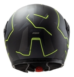 CASCO HAWK RS5 REBATIBLE CON DOBLE VISOR NEGRO/FLUOR - AFSTORE