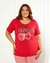 T-shirt Plus Size Em Viscolycra Estampa De Cereja