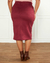 Saia Plus Size Midi Lápis Em Suede - comprar online