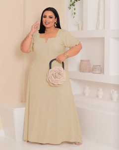 Vestido Linho - Plus Size - comprar online