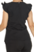 Blusa Scrub Feminina PLUS SIZE Sem Manga Babados Com Bolso Preto - comprar online