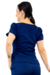 Blusa Scrub Feminina Manga Curta Decote V Transpassada Azul Marinho - comprar online