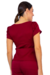 Blusa Scrub Feminina Manga Curta Decote V Transpassada Marsala - comprar online