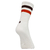 Meia Esportiva Algodão Off White Listras Marrom e Laranja Cano Longo - SOCKS CO