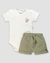 Conjunto Body + Short Moletinho Coqueiros Bebê Menino - Anjos Baby