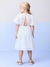 Vestido de Laise Branco com Laço - Momi - comprar online