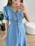 Vestido Mid Taisy com botões Azul - comprar online