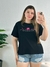 T-Shirt Plus Flor Vimabel Preto