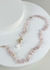 Choker Quartzo Rosa com Cristal Fecho Boia Summer Vibes Banho Ouro - comprar online