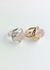 Anel ajustável Pedra Natural Quartzo Rosa banhado Ouro 18K - BORTOLUZZI - SHOP DOS CRISTAIS