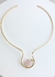 Choker Pedra Natural Quartzo Rosa banhada Ouro 18k - comprar online