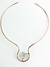 Choker Pedra Natural Água Marinha banhada Ouro 18k - comprar online